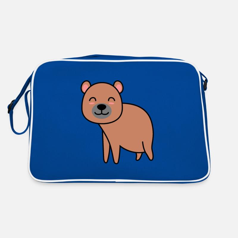 Bär Comic - Retro Tasche - Blau/Weiß