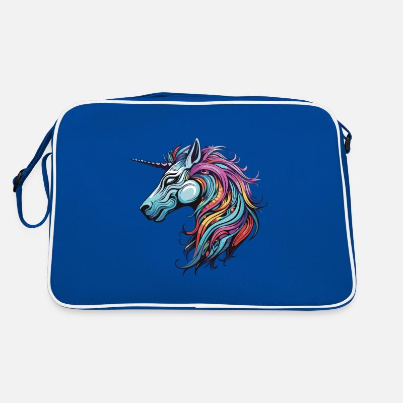 Portrait de licorne Sac Retro