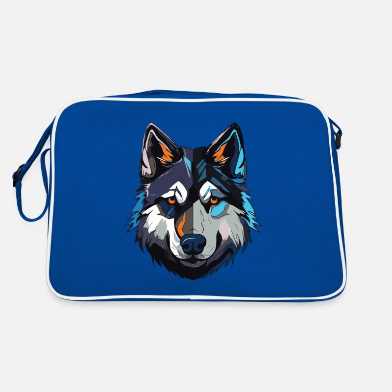 Portrait de chien Husky Sac Retro
