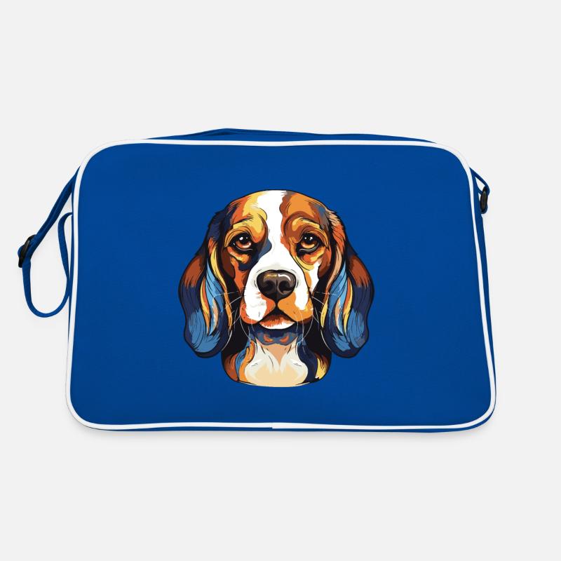 Beagle Dog Portrait Retro Bag