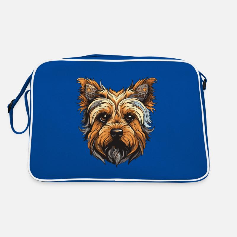 Portrait de chien Yorkshire Terrier Sac Retro