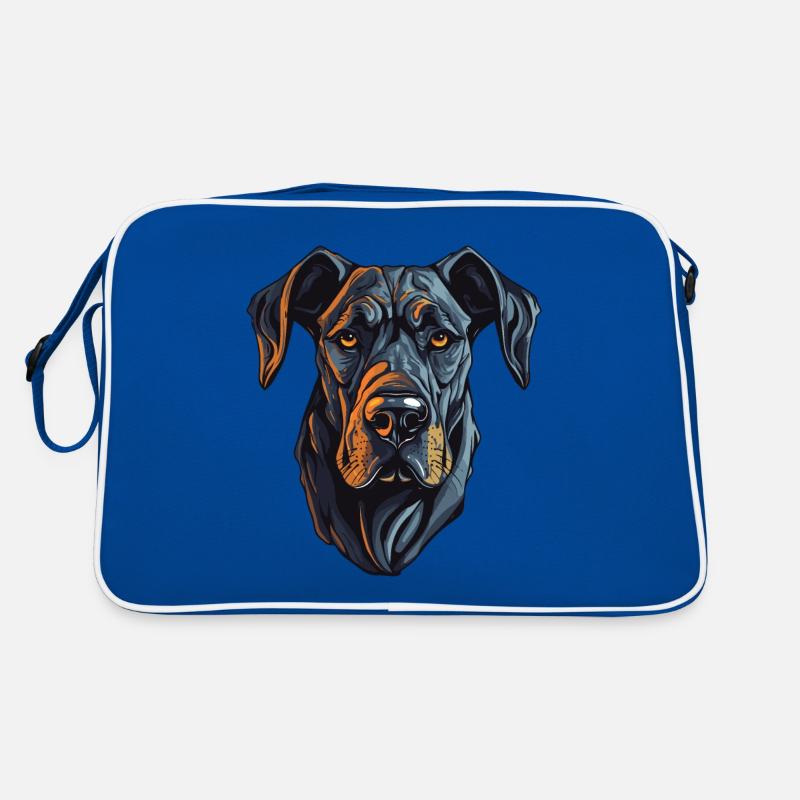 Great Dane Dog Portrait Retro Bag
