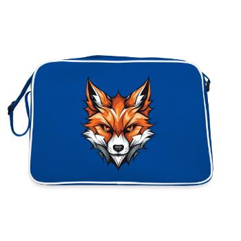Tête de renard - Sac Retro - bleu/blanc - Dos