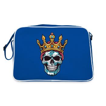 Couronne de Roi Crâne - Sac Retro - bleu/blanc - Dos