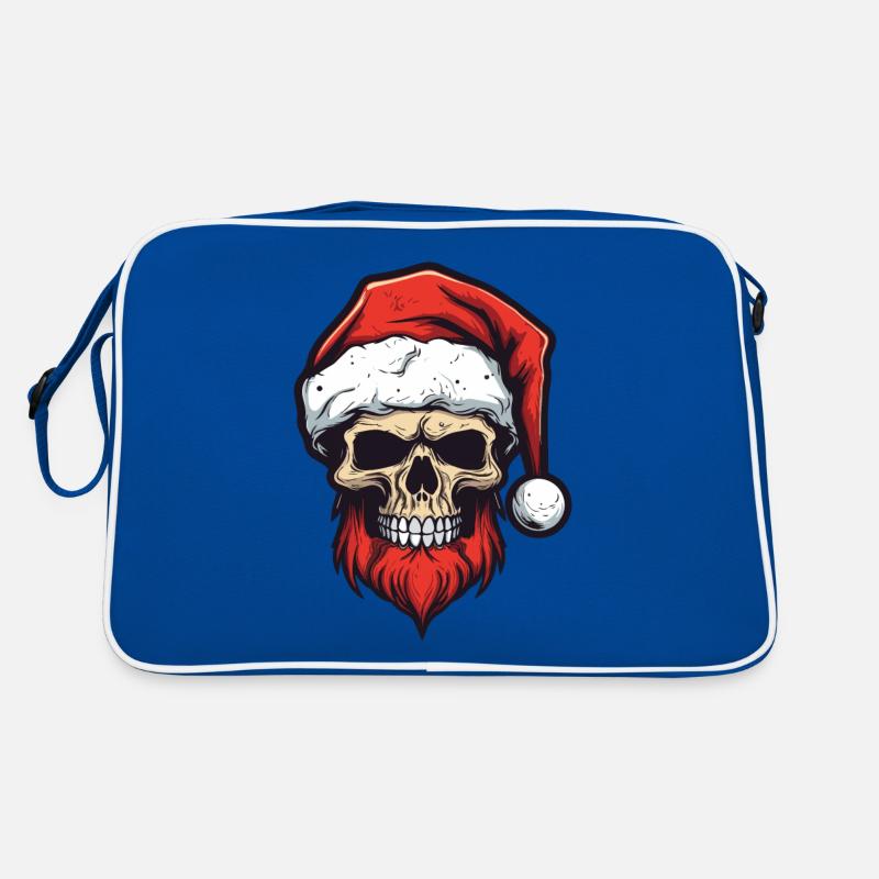 Weihnachtsmann Totenkopf Retro Tasche
