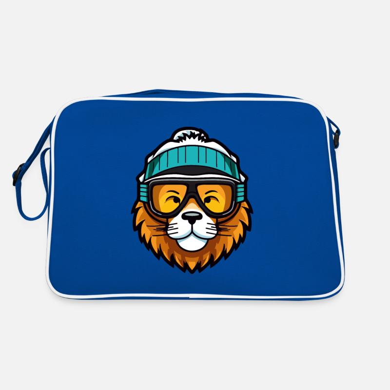 Lion Snowboard Ski Goggles Comic Retro Bag