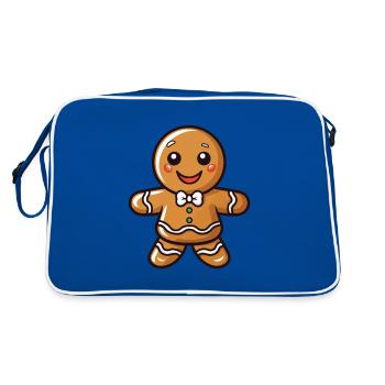 Cuisson des biscuits au pain d’épice de Noël - Sac Retro - bleu/blanc - Dos