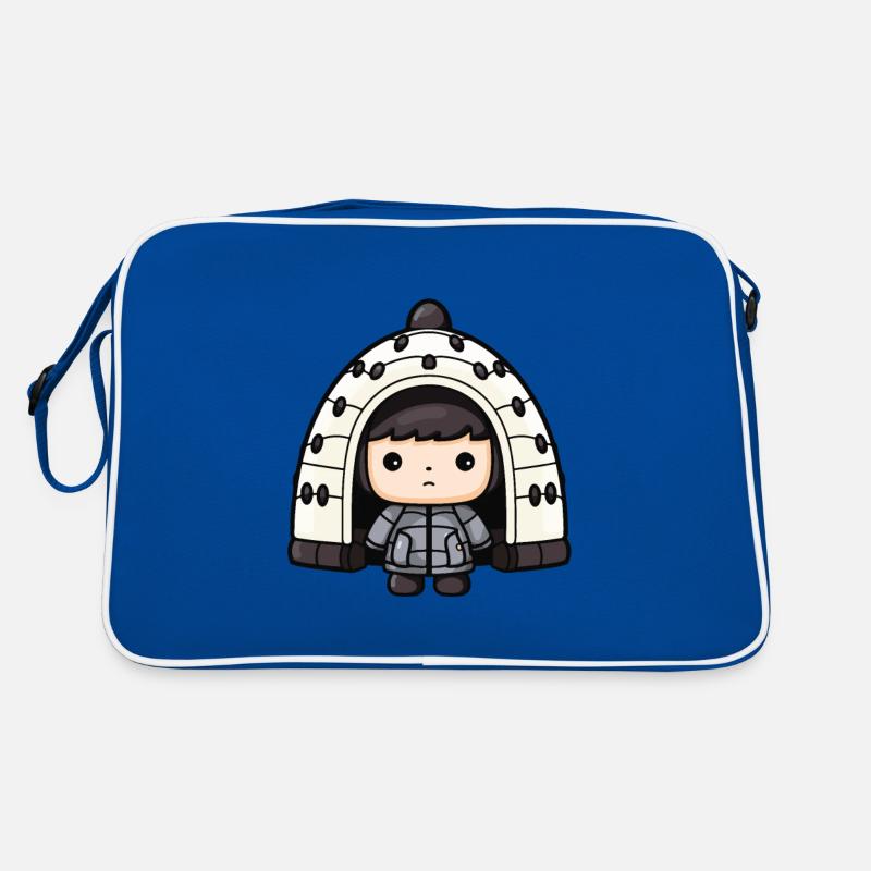 Eskimo Igloo Winter Comic North Pole South Pole Retro Bag