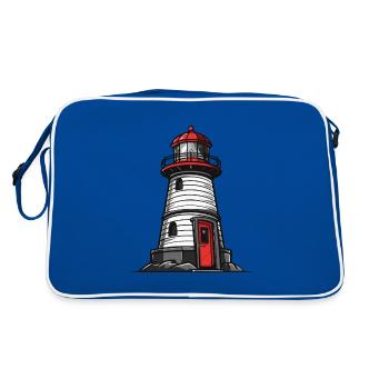 Icône de phare - Sac Retro - bleu/blanc - Dos