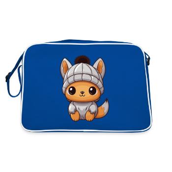 Squirrel Animal Baby Comic Winter - Retro Bag - blue/white - Back