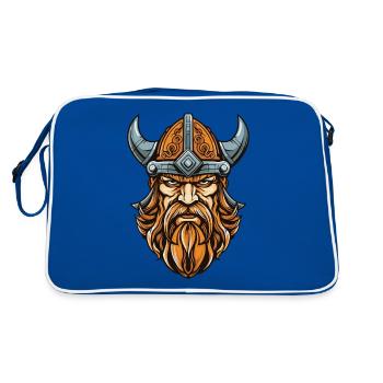 Casque de tête de Viking Warrior Odin - Sac Retro - bleu/blanc - Dos