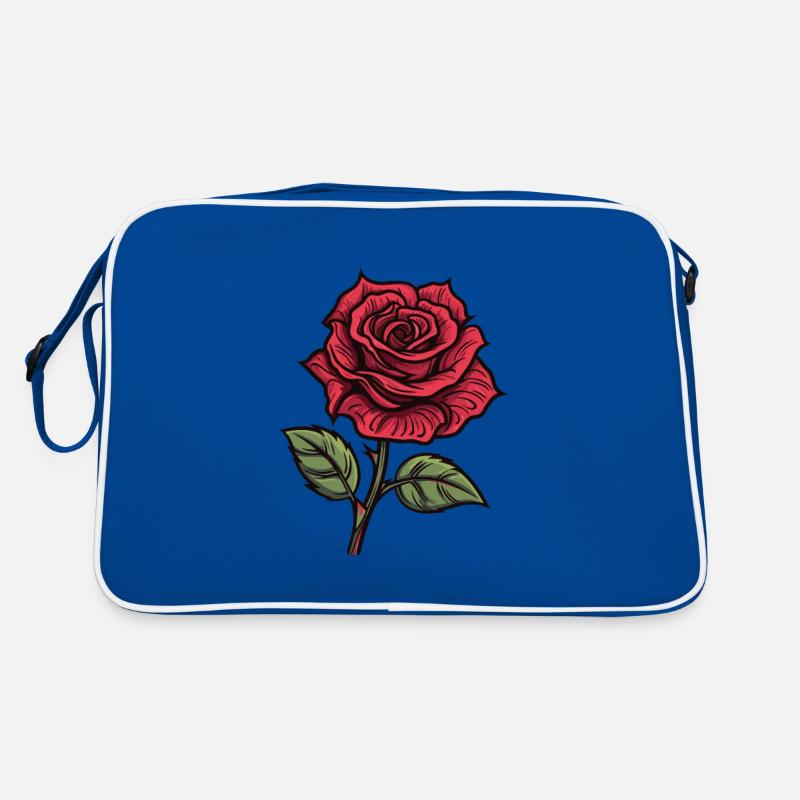 Rose Symbole Amour Sac Retro