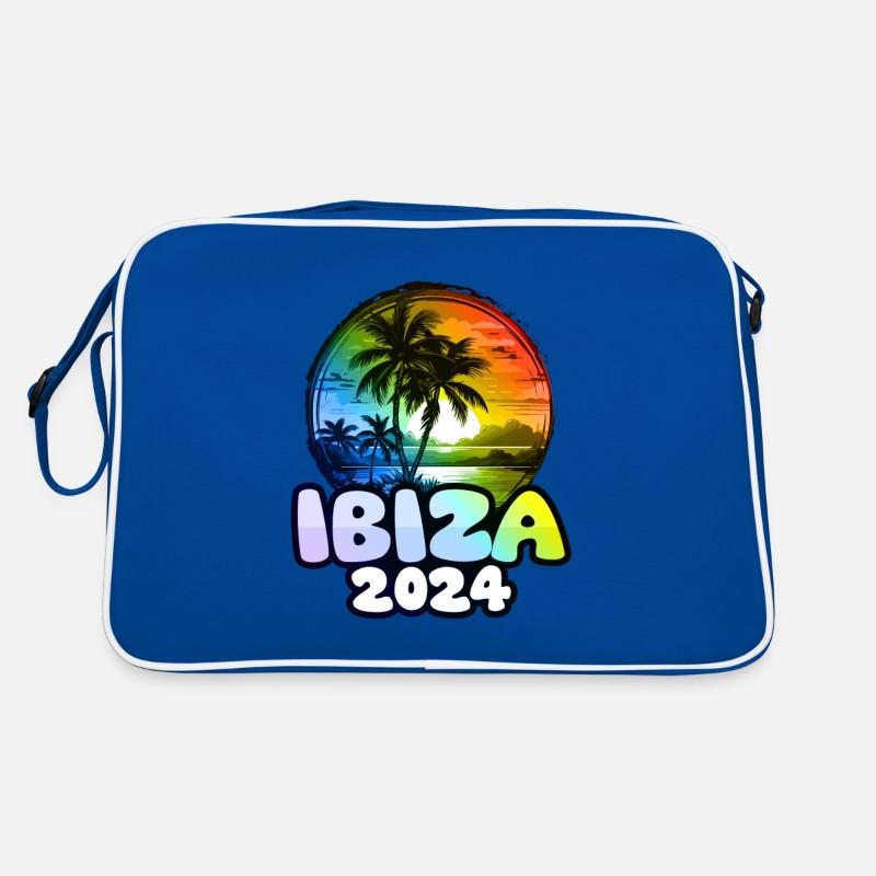 Ibiza 2024 Palmen Bunt Retro Tasche