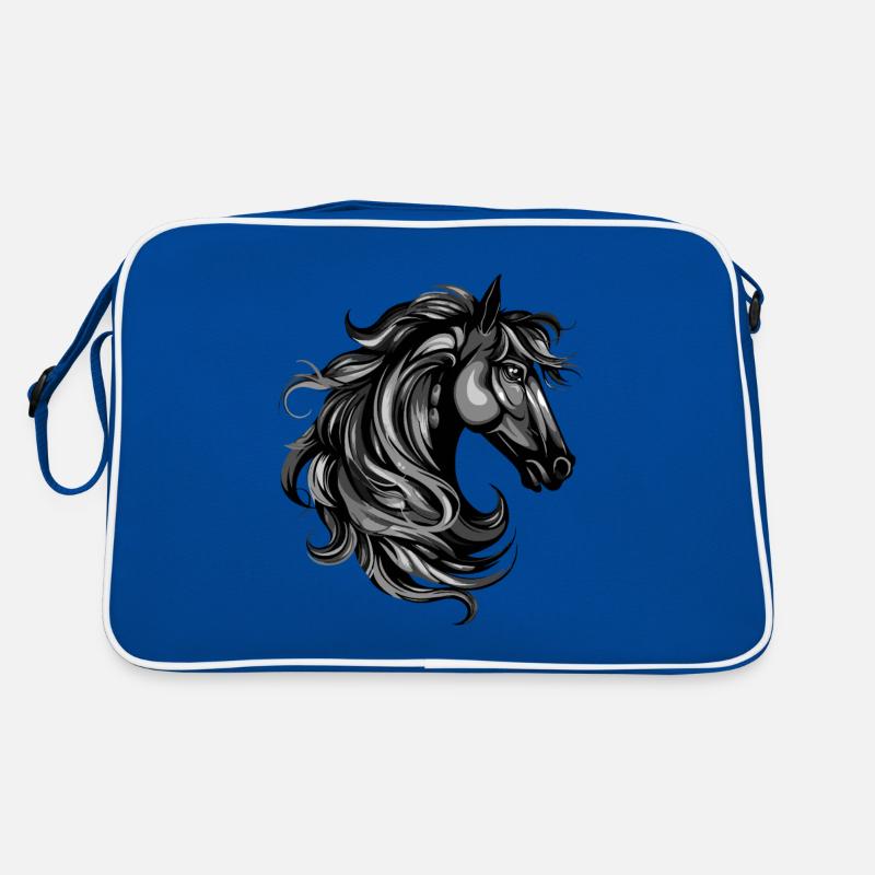 Pferd Tier Kopf Retro Tasche