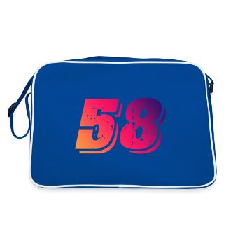 58 number symbol - Retro Bag - blue/white - Back