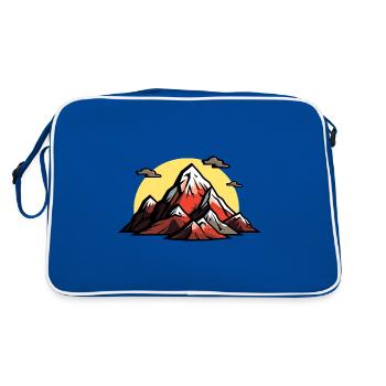 Mountains Alps Symbol - Retro Bag - blue/white - Back