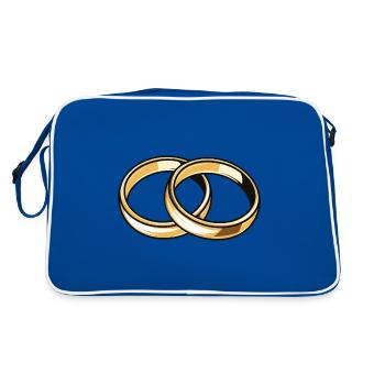 Wedding Rings Wedding - Retro Bag - blue/white - Back