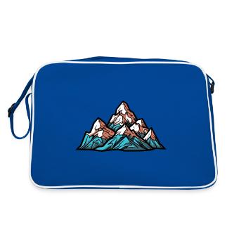 Mountains Alps Symbol - Retro Bag - blue/white - Back
