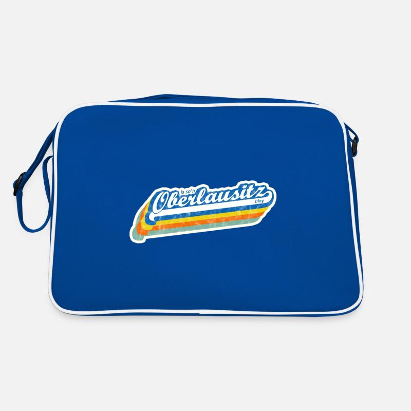 'Is so' Oberlausitz Ding 'retro design - Retro Bag - blue/white