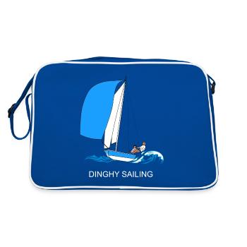 DINGHY SAILING, I'D RATHER BE SAILING T SHIRT - Retro Bag - blue/white - Back