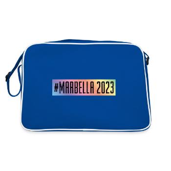 Marbella 2023 - Retro Tasche - Blau/Weiß - Hinten