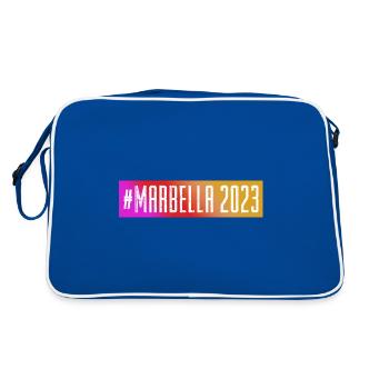 Marbella 2023 - Retro Tasche - Blau/Weiß - Hinten