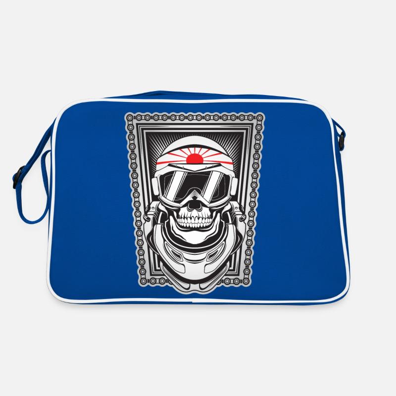 Kamikaze - Retro Tasche - Blau/Weiß