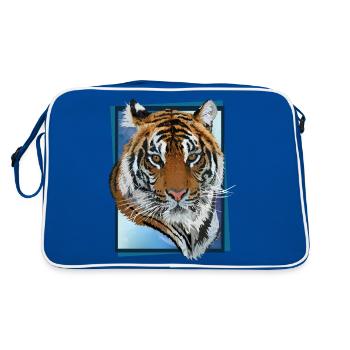Bengal tiger - Retro Bag - blue/white - Back