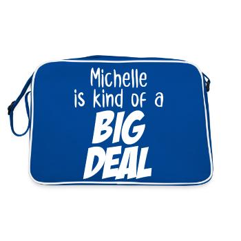 Michelle is Kind of a Big Deal - Retro Bag - blue/white - Back