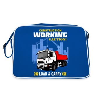 Camion à benne basculante - camion - camion - Sac Retro - bleu/blanc - Dos