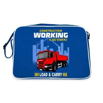 Camion à benne basculante - camion - camion - Sac Retro - bleu/blanc - Dos