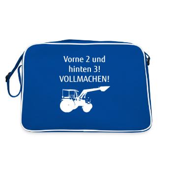 Front 2 and rear 3! Fill up! Farmer Hermann - Retro Bag - blue/white - Back