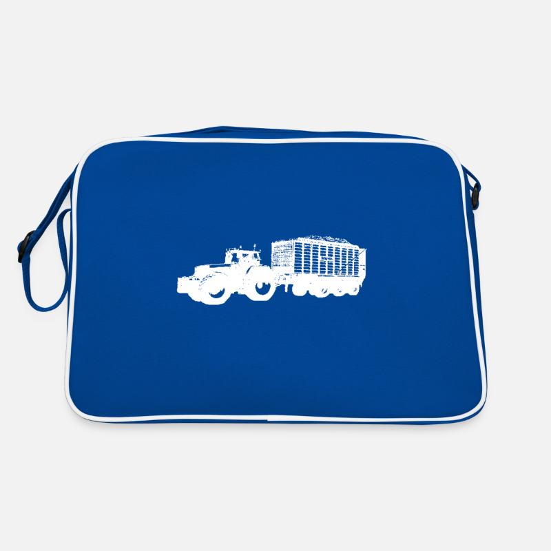 Farmer Corn Chopping Harvest Farmer Tractor Tractor Retro Bag