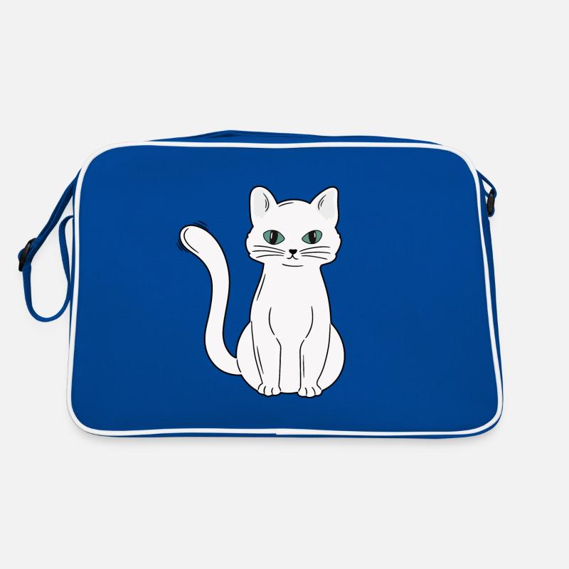 Blanc Main Coon Cat Cat Outfit pour Sac Retro