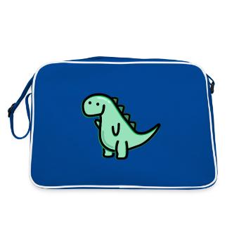 Cute Dino - Retro Bag - blue/white - Back