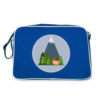 La montagne appelle: Au pied de la montagne - Sac Retro - bleu/blanc - Dos