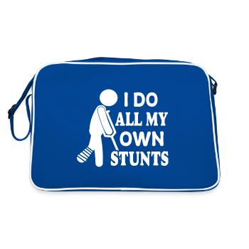 Je fais mes cascades moi-même | Bonne amélioration - Sac Retro - bleu/blanc - Dos