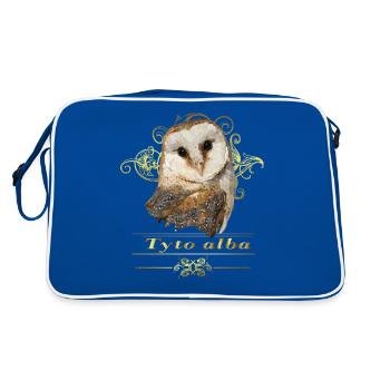 Bell owl - Retro Bag - blue/white - Back