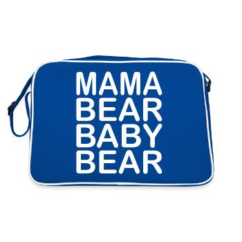 Maman Ours Bébé Ours - Sac Retro - bleu/blanc - Dos