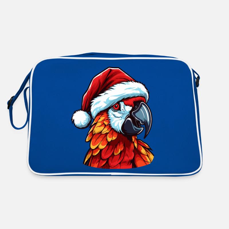 Portrait de Noël perroquet Sac Retro