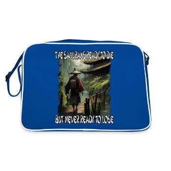 SAMOURAÏ DISANT QU’EIN SAMOURAÏ EST PRÊT À MOURIR - Sac Retro - bleu/blanc - Dos