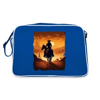 Désert de cowboy de l’Ouest - Sac Retro - bleu/blanc - Dos