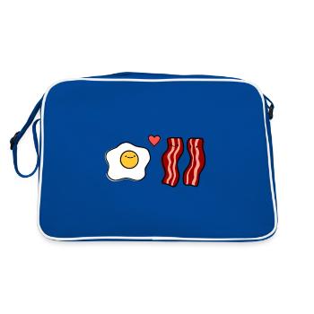 Speck und Ei - Retro Tasche - Blau/Weiß - Hinten