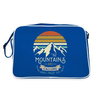 Les montagnes appellent et je dois aller au BERG NATUR - Sac Retro - bleu/blanc - Dos