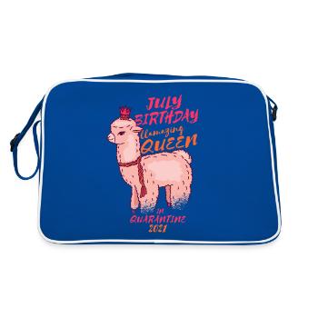 La reine d’anniversaire de Juillet Lama en quarantaine 2021 - Sac Retro - bleu/blanc - Dos