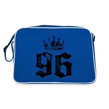 96 Couronne numérique - Sac Retro - bleu/blanc - Dos