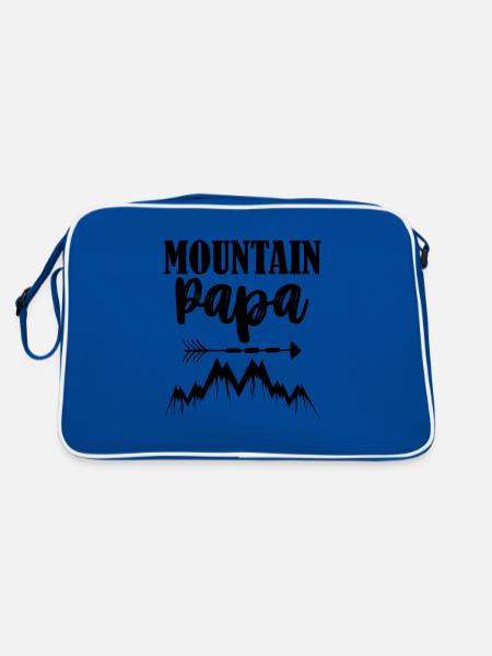 papa mountains - Retro Bag - blue/white - Back