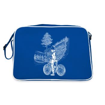Chemise de cyclisme respectueuse de l’environnement avec un design comique. - Sac Retro - bleu/blanc - Dos