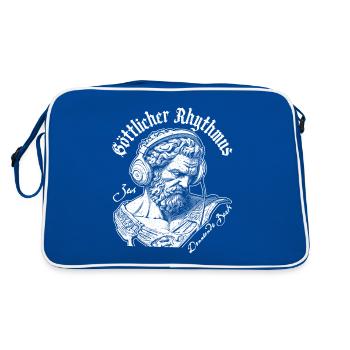 Zeus goes Streetwear: Trendsetter der Stadtmode! - Retro Tasche - Blau/Weiß - Hinten