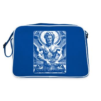 Zeus jeune et musclé à la table de mixage : tenue événementielle - Sac Retro - bleu/blanc - Dos